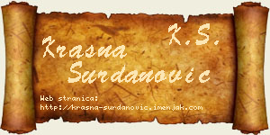 Krasna Surdanović vizit kartica